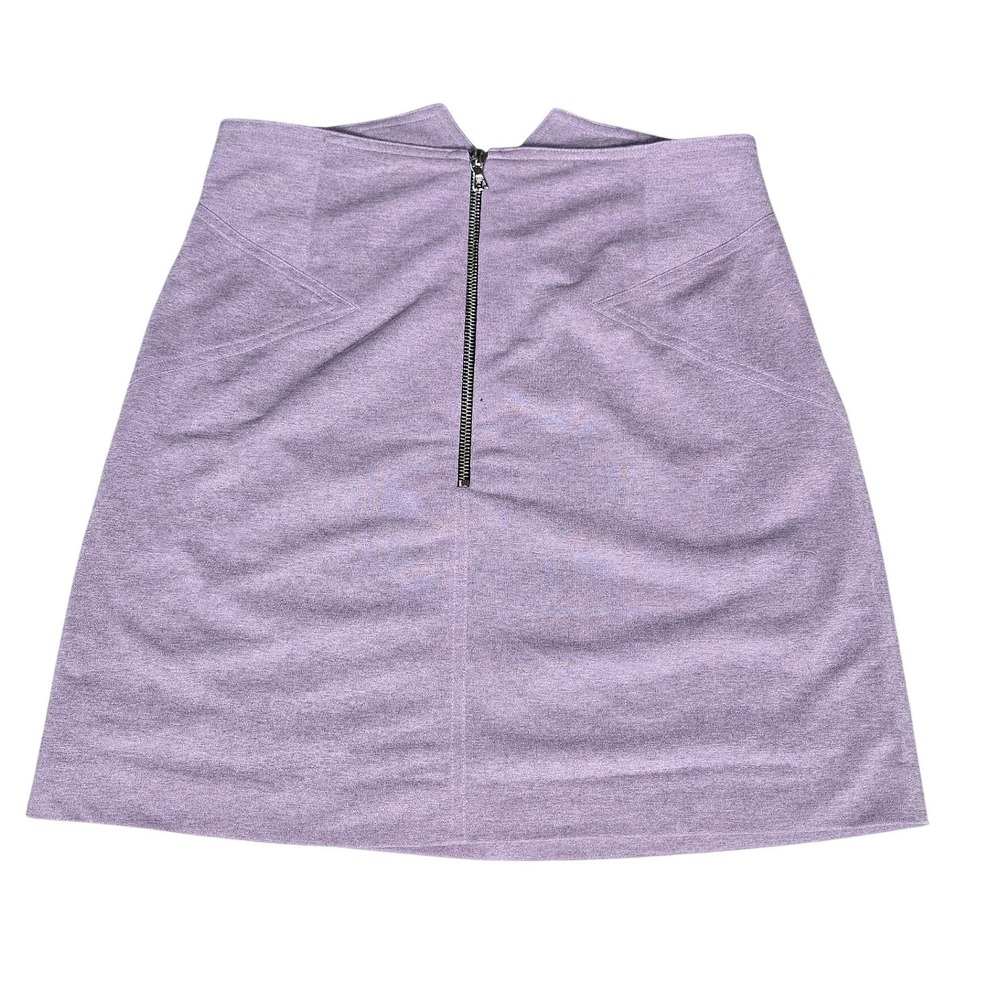 Women's Alexander Wang Size 6 Purple Notched Waist Back Zip Mini Skirt